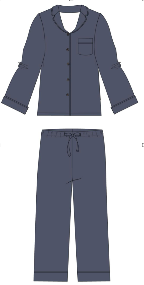 Slate | Adult Button Pajama Set