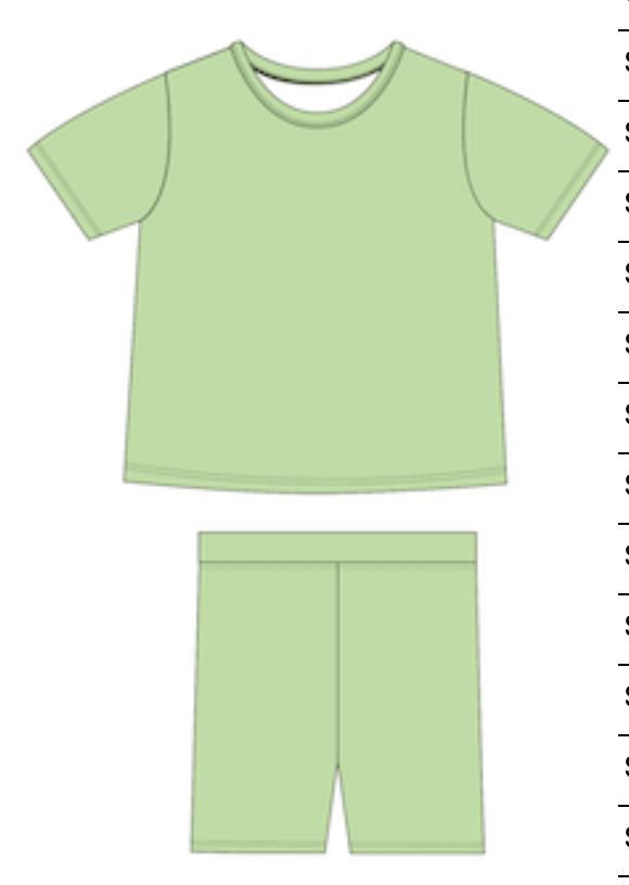 PRE-ORDER: Key Lime | Children's Biker Short Set