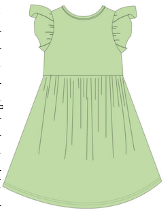 PRE-ORDER: Key Lime | Toddler Flutter Dress