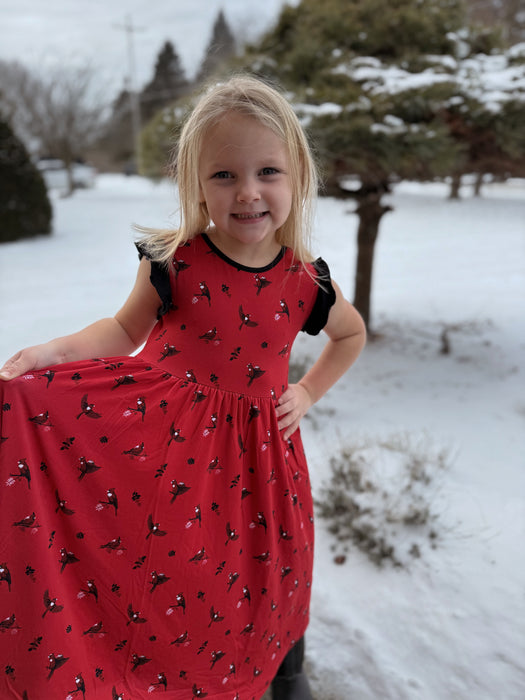 Cardinal | Toddler Flutter Dress