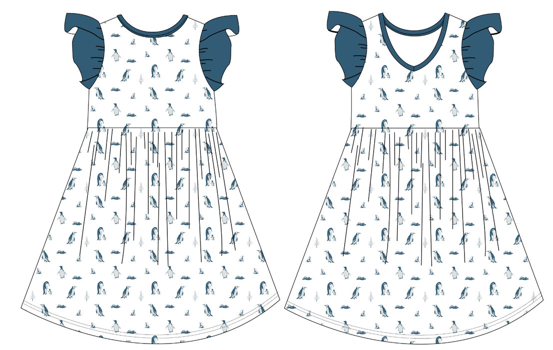 PRE-SALE: Penguins | Toddler Flutter Dress