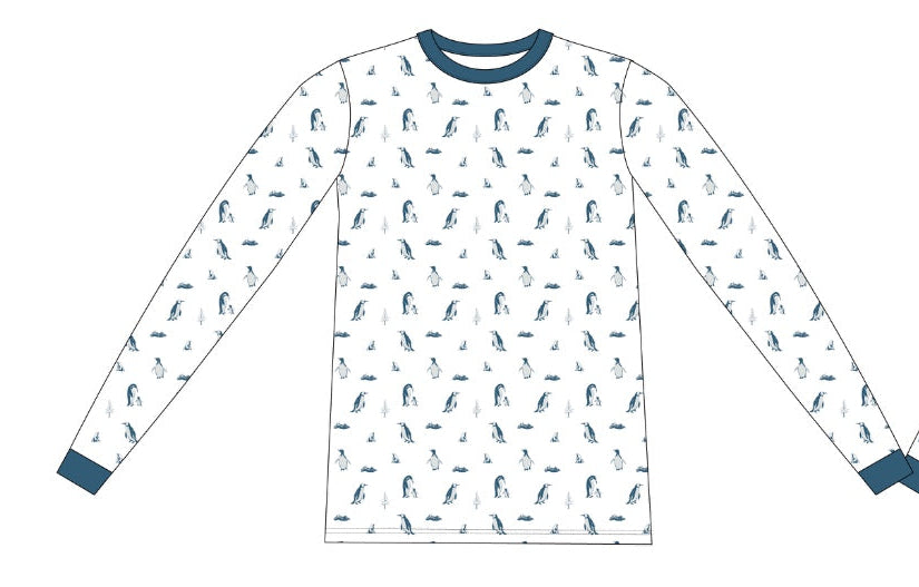 PRE-SALE: Penguins | Adult Long Sleeve Lounge Top