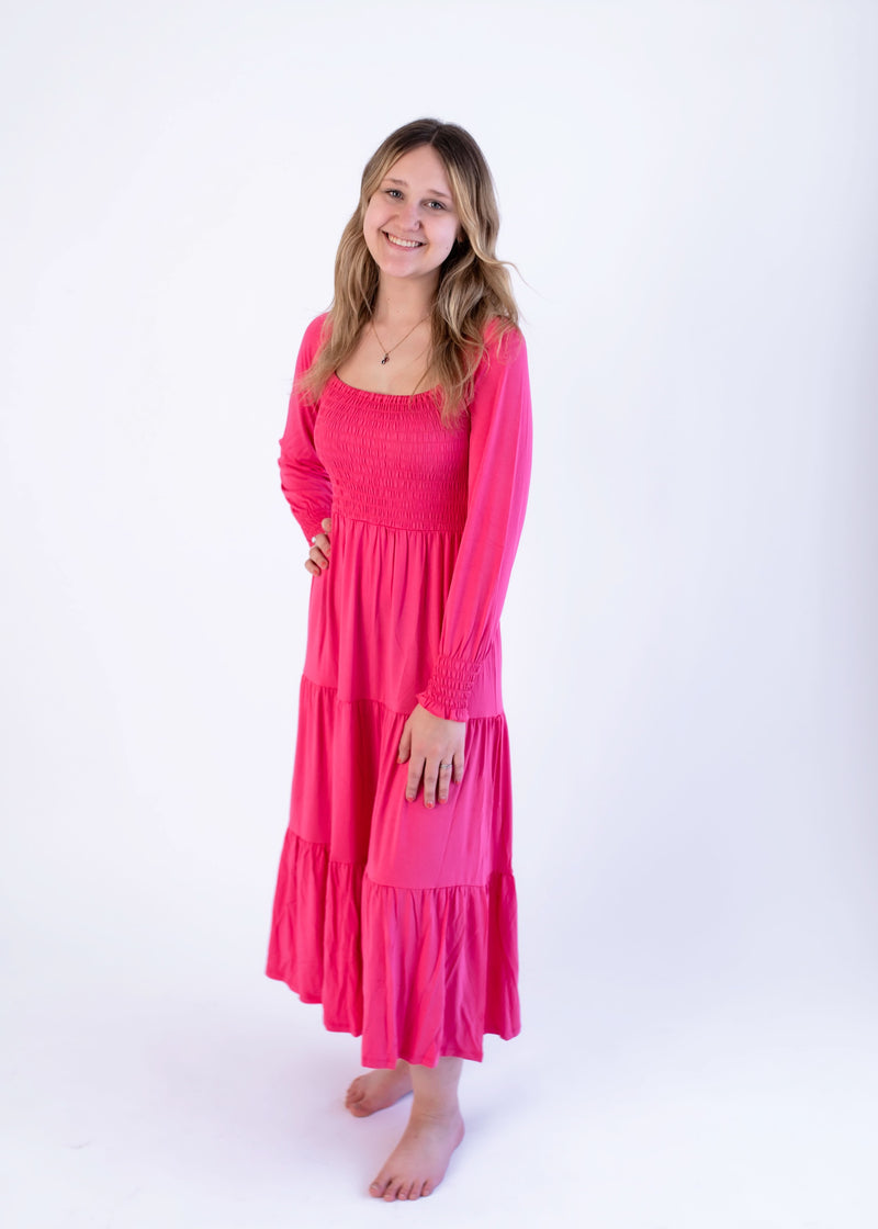 Cosmo | Adult Long Sleeve Smocked Dress