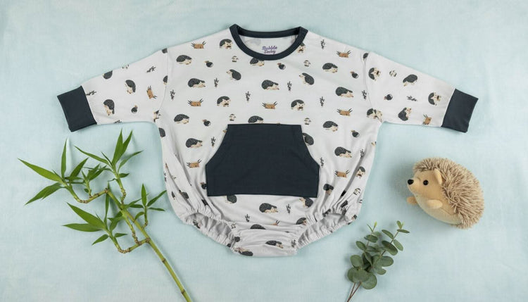 Hedgehog | Long Sleeve Bubble Romper
