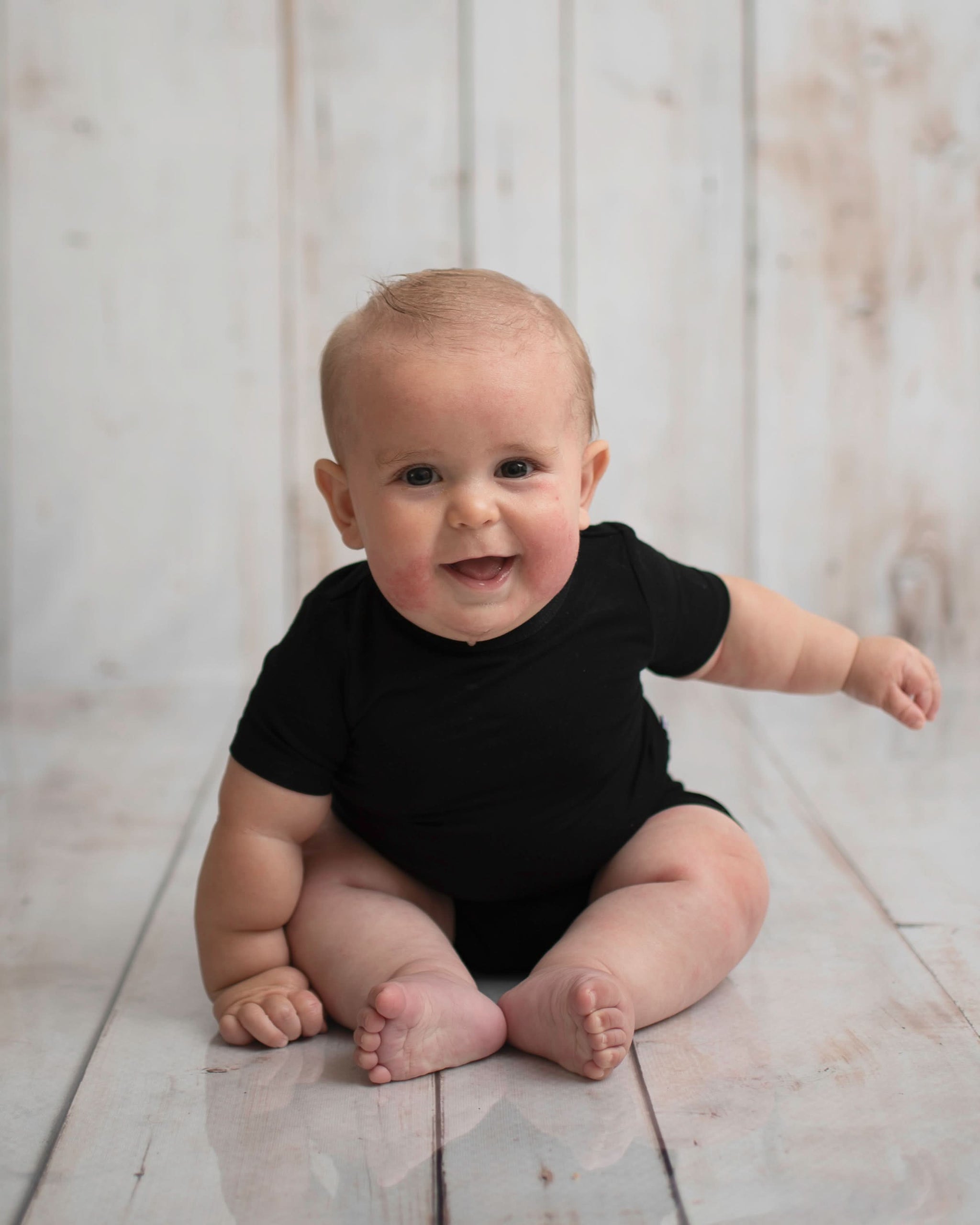 Petit Bebe Boys White Poplin Bubble