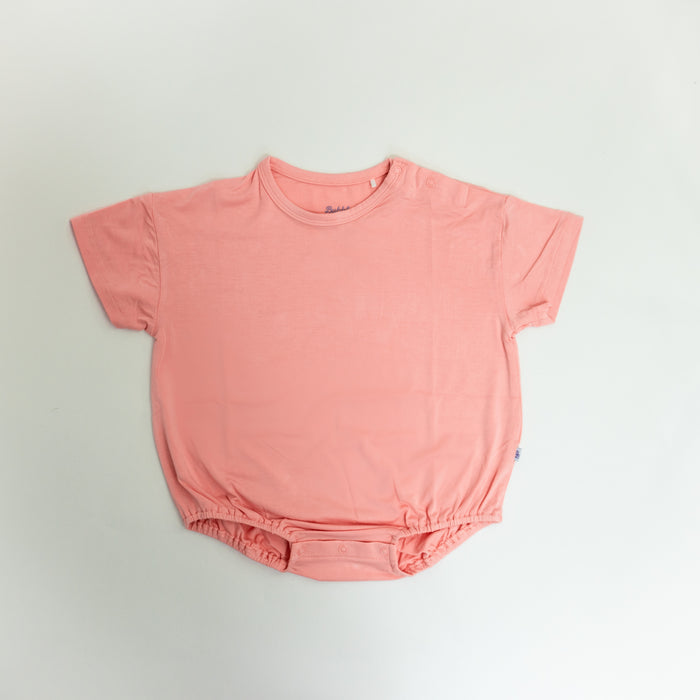 Peach | Short Sleeve Bubble Romper