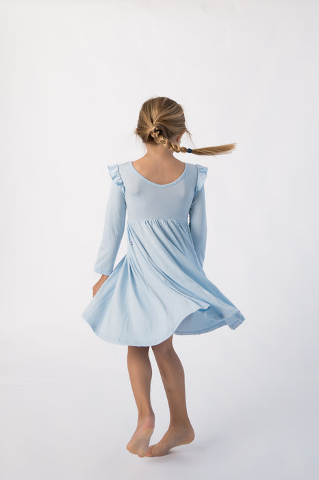 Jet | Long Sleeve Toddler Flutter Dress