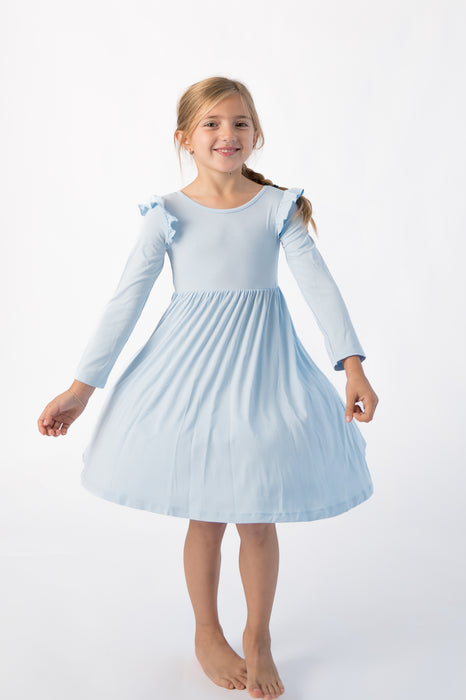 Jet | Long Sleeve Toddler Flutter Dress