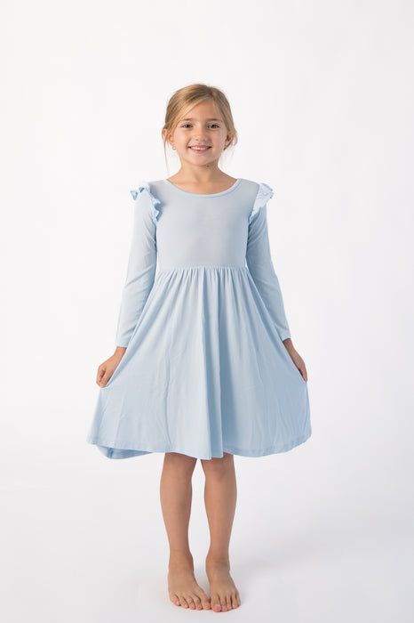 Jet | Long Sleeve Toddler Flutter Dress