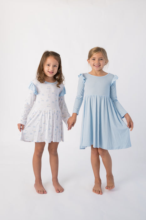 Polar Bear | Long Sleeve Toddler Flutter Dress