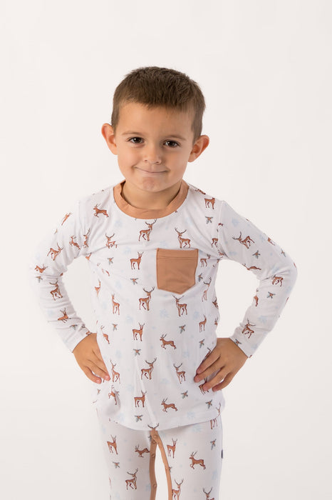 Reindeer | Children's Long Sleeve Pocket Shirt