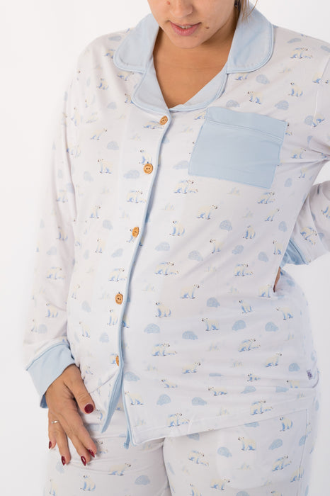 Polar Bear | Adult Button Pajama Top