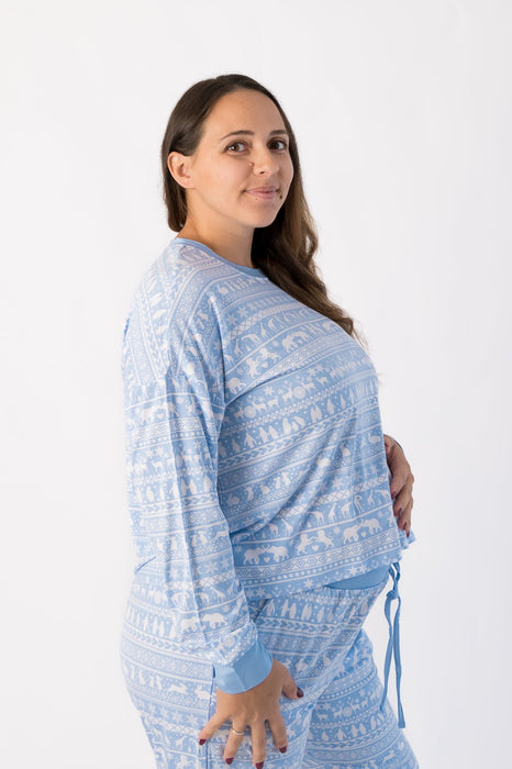 Arctic Fair Isle | Adult Long Sleeve Lounge Top