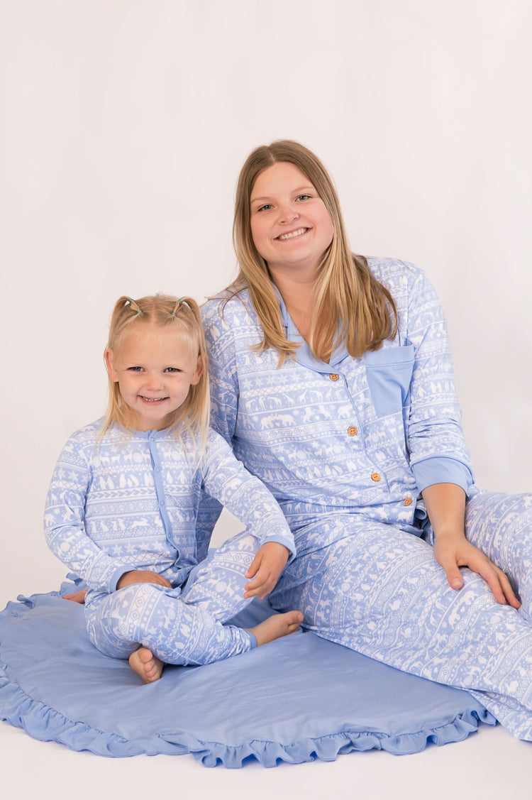 Arctic Fair Isle | Adult Button Pajama Top
